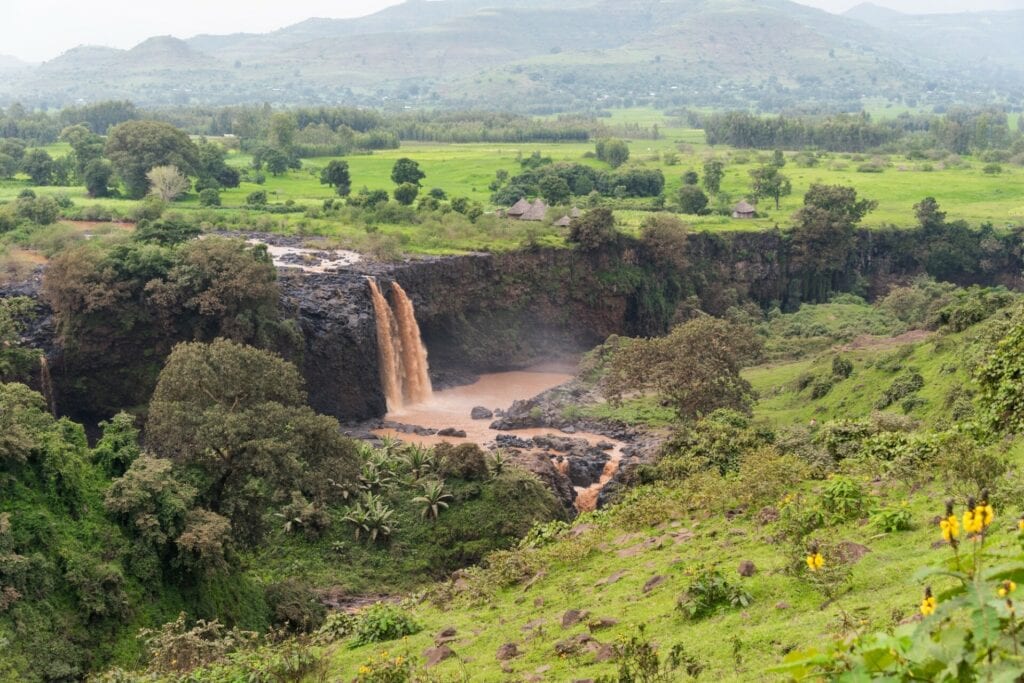 White Nile waterfalls in Ethiopia, known as White Nile section